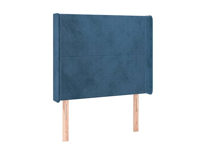 Tête de lit avec oreilles Bleu foncé 83x16x118/128 cm Velours POI48077 BonneVie Meuble