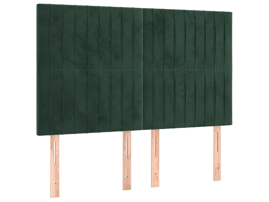 LED Kopfteil,Bettkopfteil Dunkelgrün 144x5x118/128 cm Samt -gkd281983