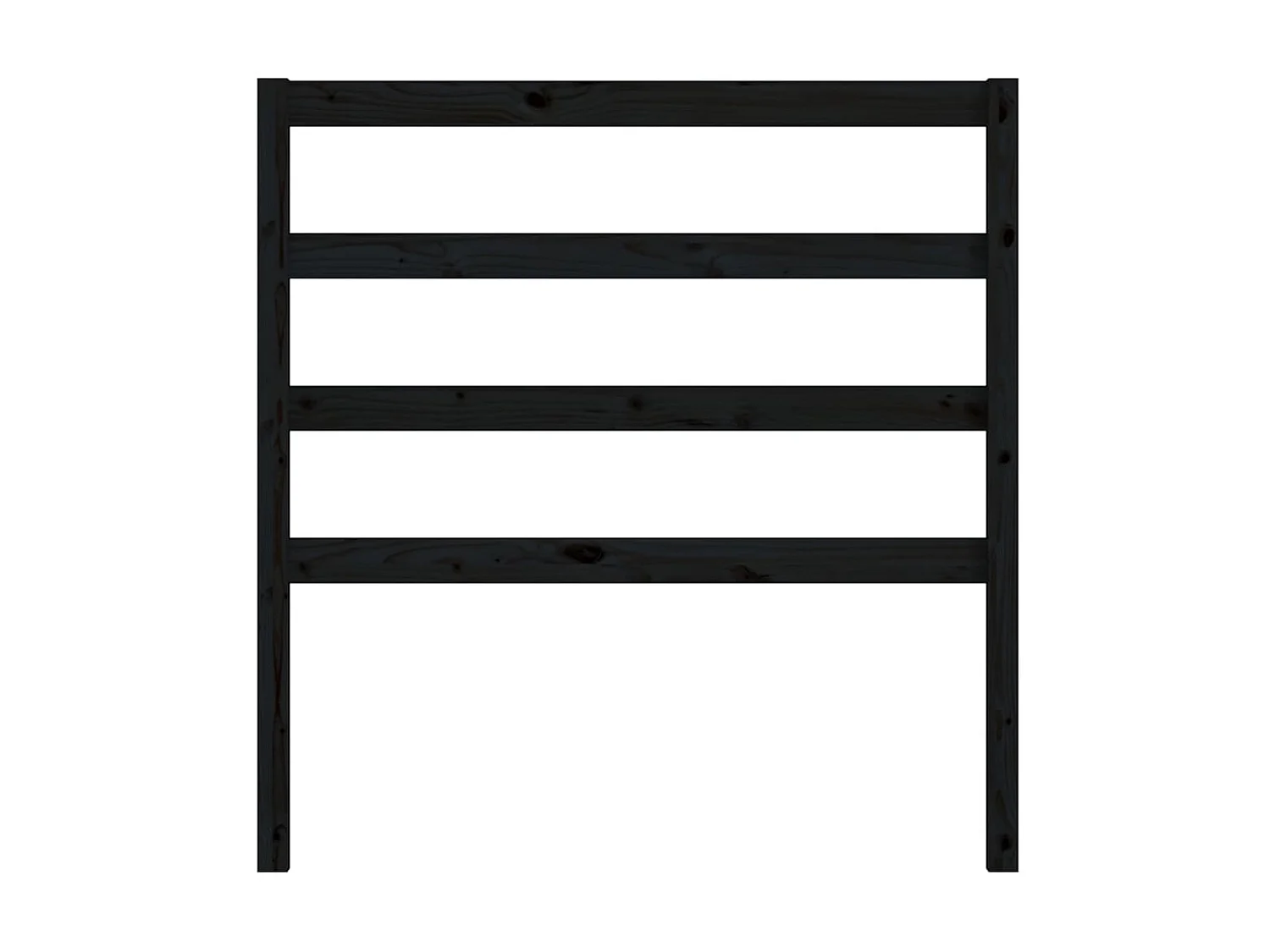 Tête de lit Noir 95x4x100 cm Bois massif de pin POI27172 BonneVie Meuble