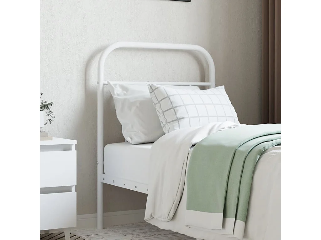 Cabeceira de cama 75 cm metal branco PT851348