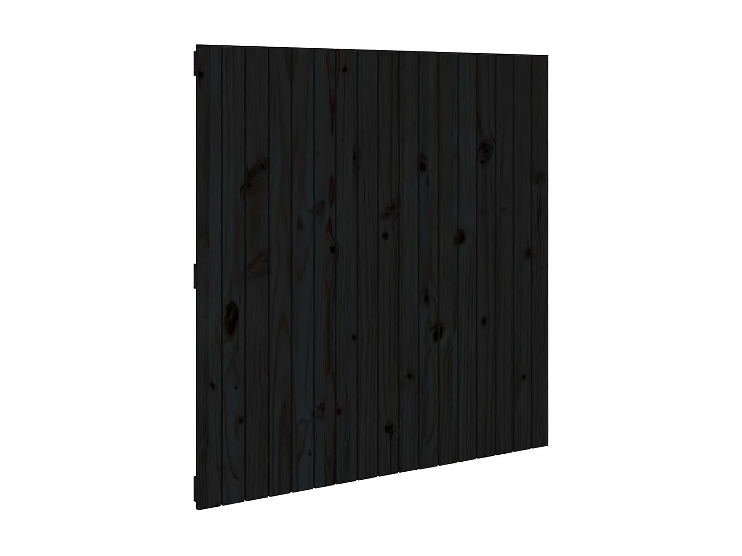 Tête de lit murale Noir 108x3x110 cm Bois massif de pin POI62054 BonneVie Meuble