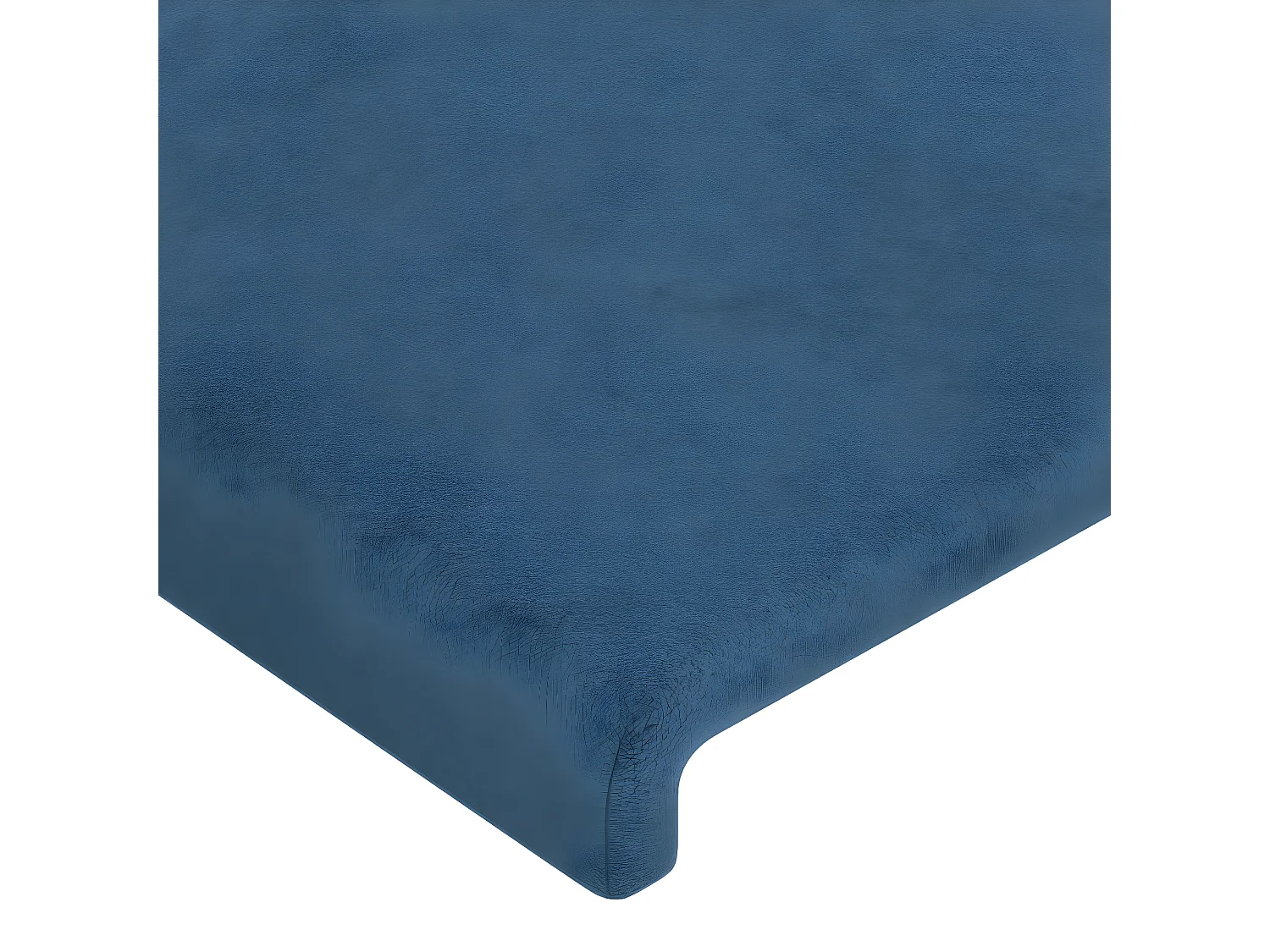 Cabeceira cama c/ luzes LED veludo 183x16x118/128cm azul-escuro PT995421