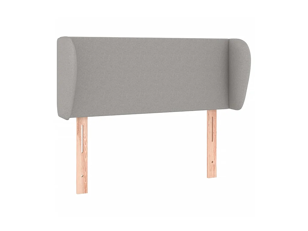 Cabeceira de cama c/ abas tecido 83x23x78/88 cm cinzento-claro PT640869