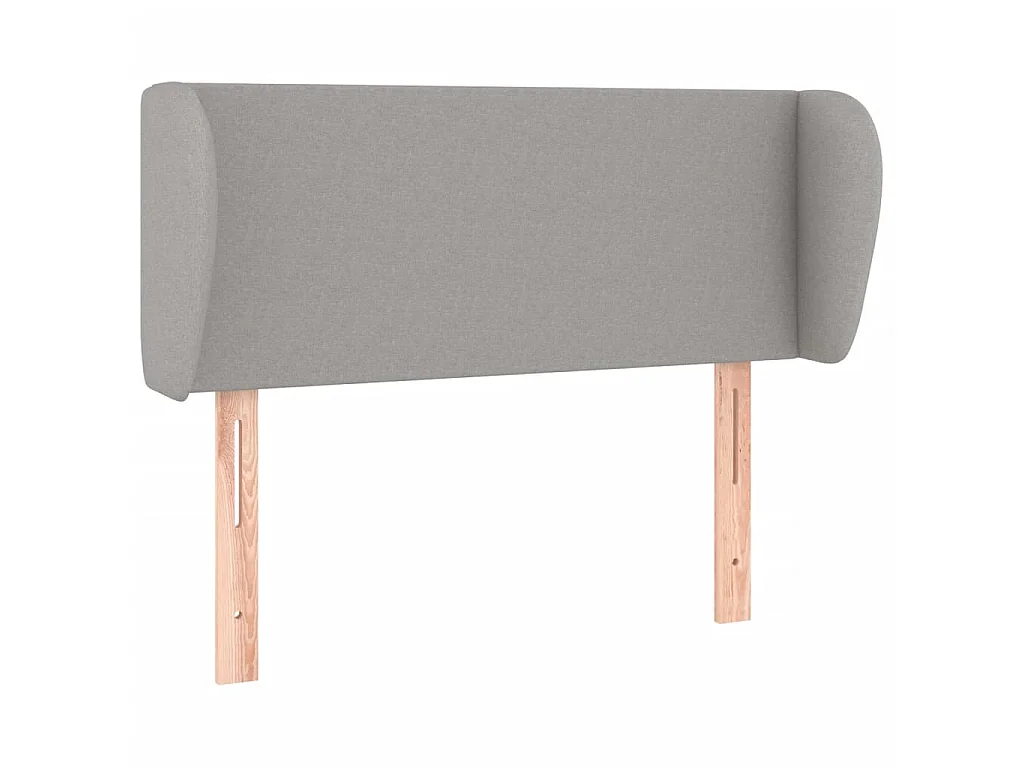Tête de lit avec oreilles Gris clair 83x23x78/88 cm Tissu POI43018 BonneVie Meuble
