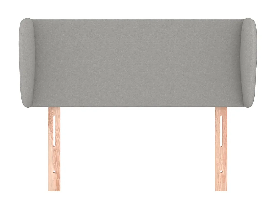Tête de lit avec oreilles Gris clair 83x23x78/88 cm Tissu POI43018 BonneVie Meuble