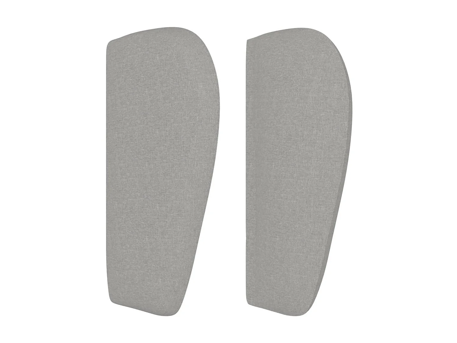 Tête de lit avec oreilles Gris clair 83x23x78/88 cm Tissu POI43018 BonneVie Meuble