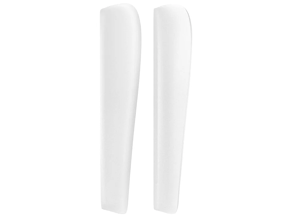 Cabeceira cama c/ abas couro artificial 147x23x118/128cm branco PT270193