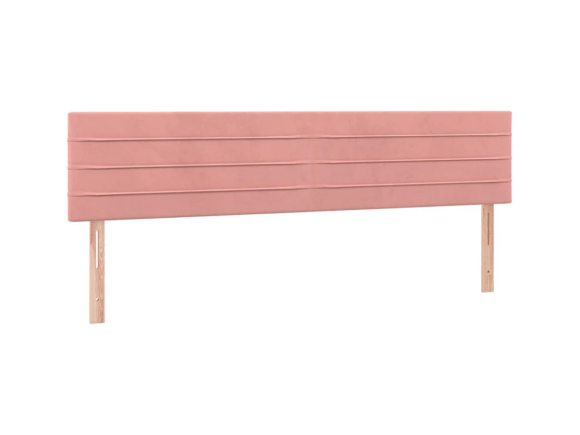 Têtes de lit 2 pcs Rose 90x5x78/88 cm Velours POI41695 BonneVie Meuble