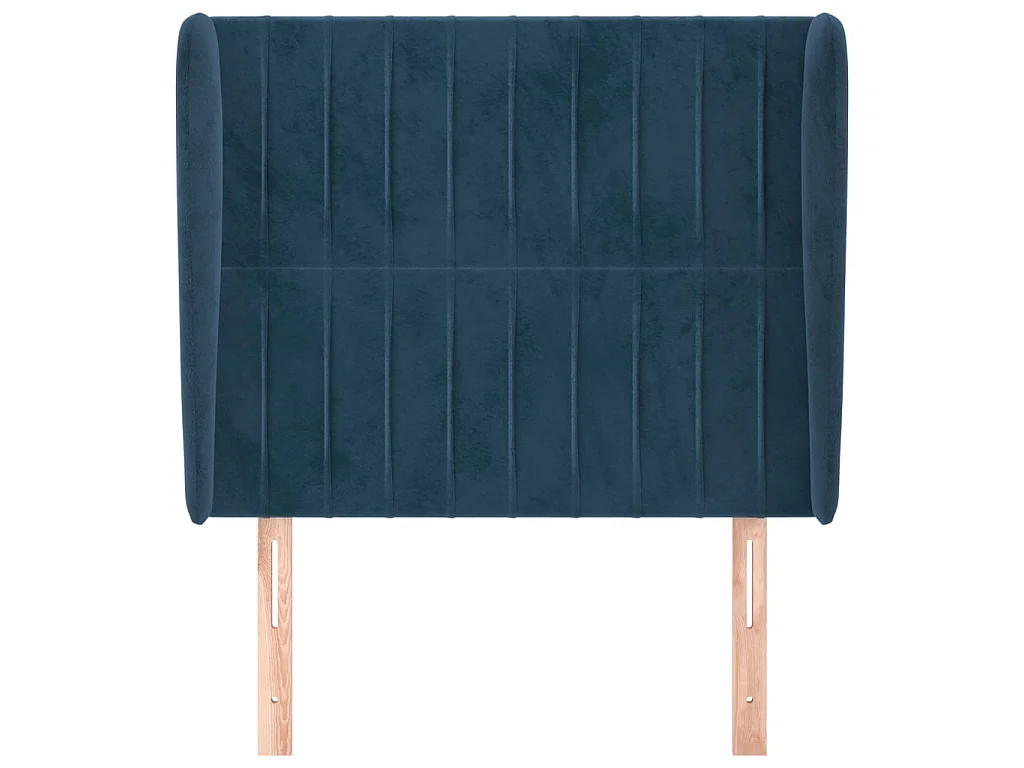 Tête de lit avec oreilles Bleu foncé 93x23x118/128 cm Velours POI57191 BonneVie Meuble