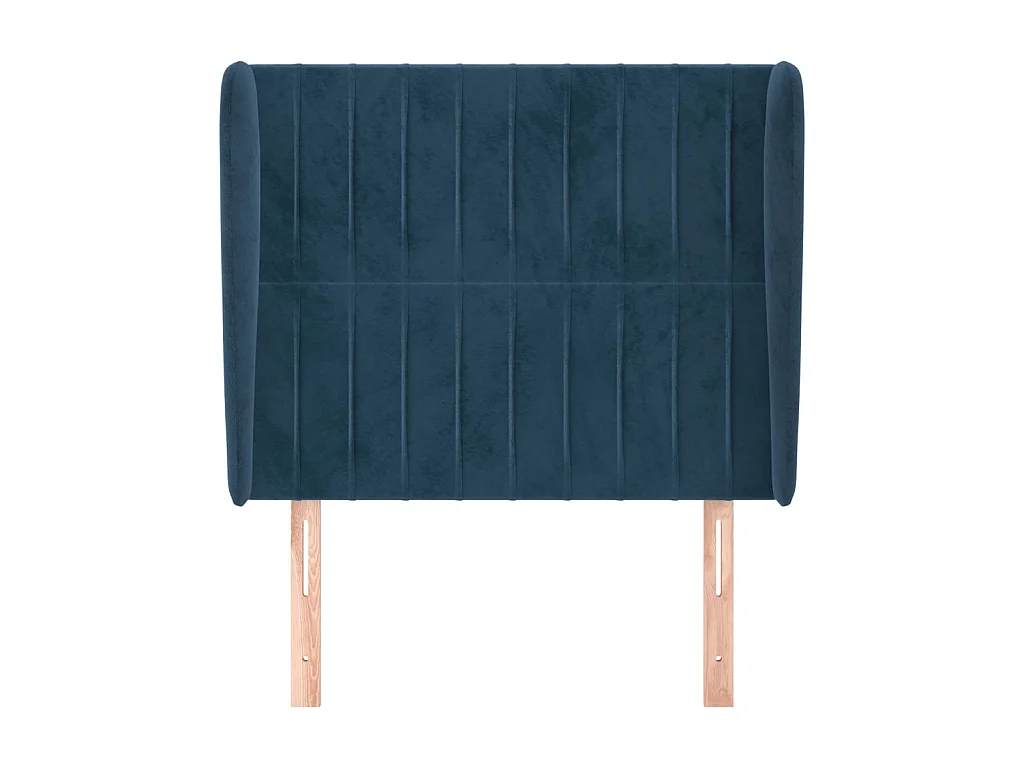 Kopfteil,Bettkopfteil mit Ohren Dunkelblau 93x23x118/128 cm Samt -gkd968760