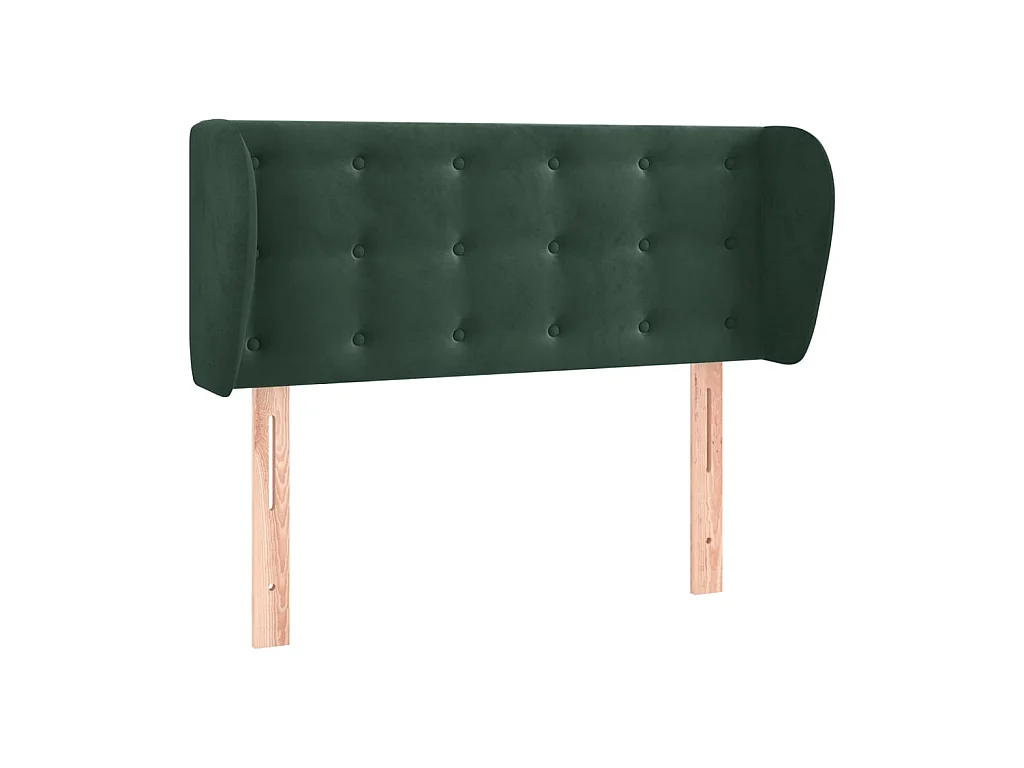 Tête de lit avec oreilles Vert foncé 83x23x78,88 cm Velours LKC51792 BonneVie Meuble