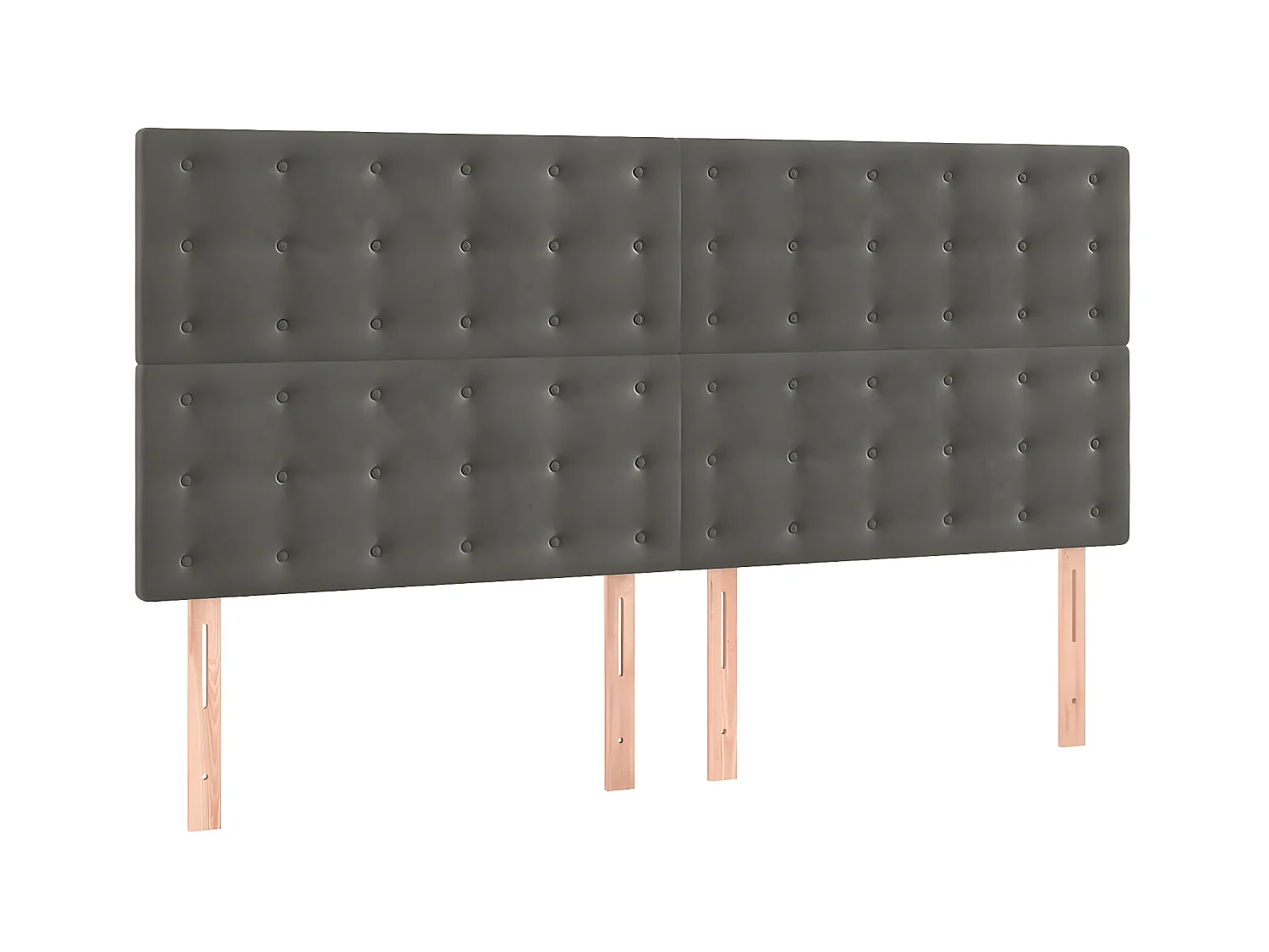 4 pcs Têtes de lit Gris foncé 90x5x78/88 cm Velours PLO28028 BonneVie Meuble