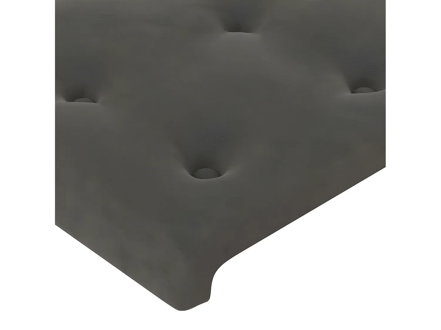 4 pcs Têtes de lit Gris foncé 90x5x78/88 cm Velours PLO28028 BonneVie Meuble