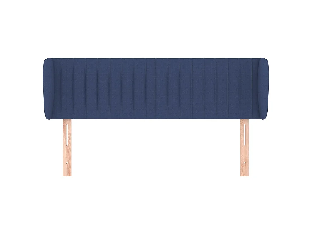 Cabeceira de cama c/ abas tecido 147x23x78/88 cm azul PT985987