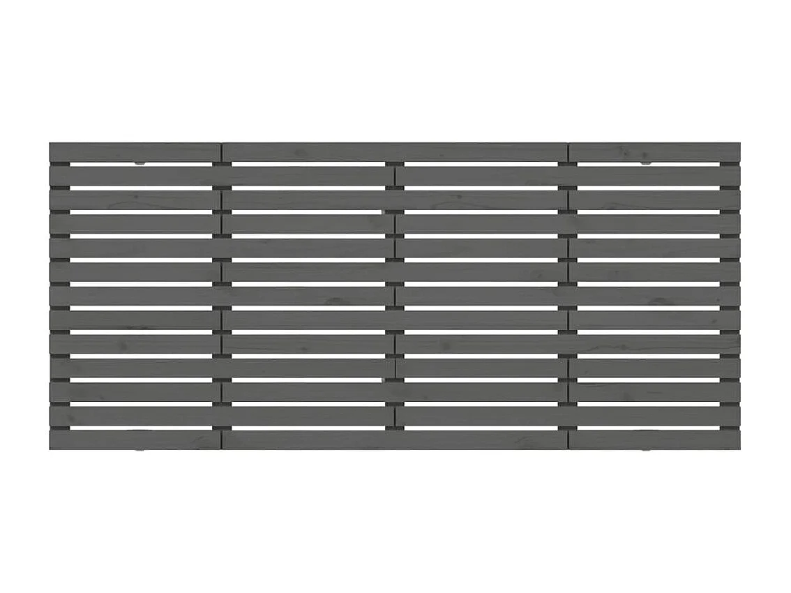 Tête de lit murale Gris 166x3x91,5 cm Bois massif de pin POI93631 BonneVie Meuble