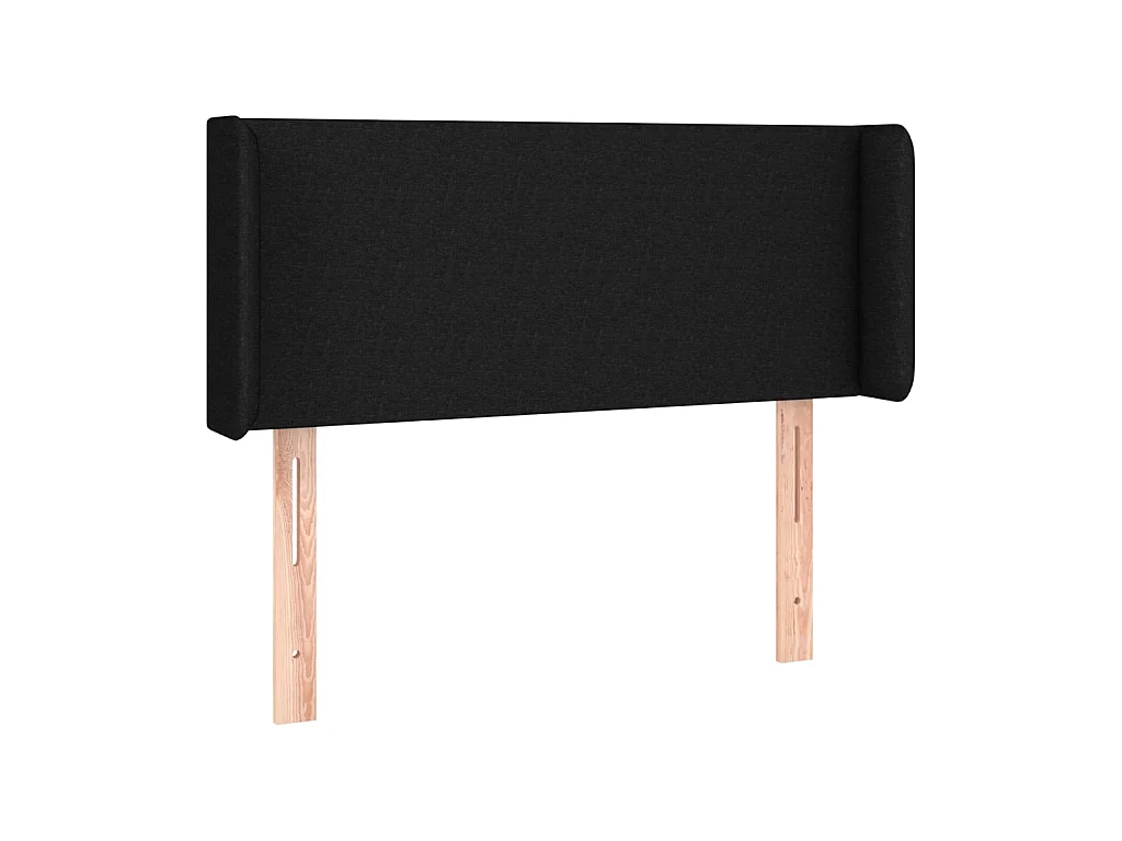 Tête de lit avec oreilles Noir 83x16x78/88 cm Tissu POI24502 BonneVie Meuble