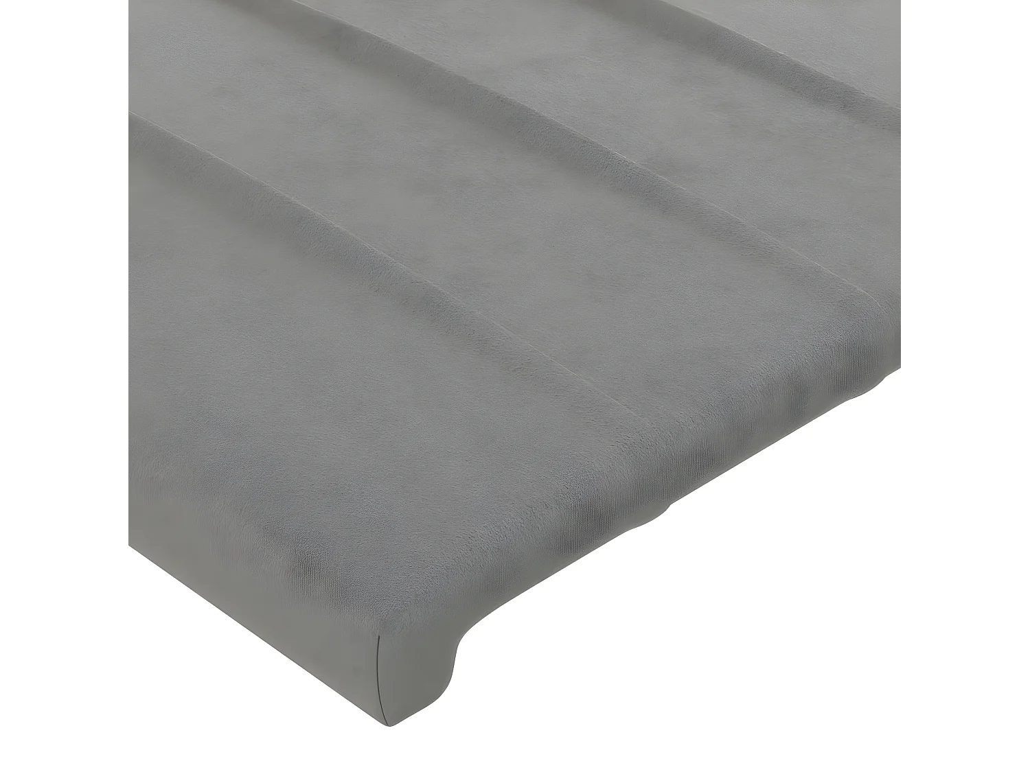 Tête de lit avec oreilles Gris clair 163x23x118/128 cm Velours POI84219 BonneVie Meuble