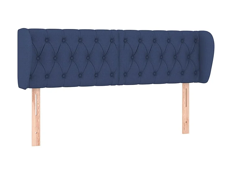 Hoofdbord met randen 147x23x78/88 cm stof blauw NL456869