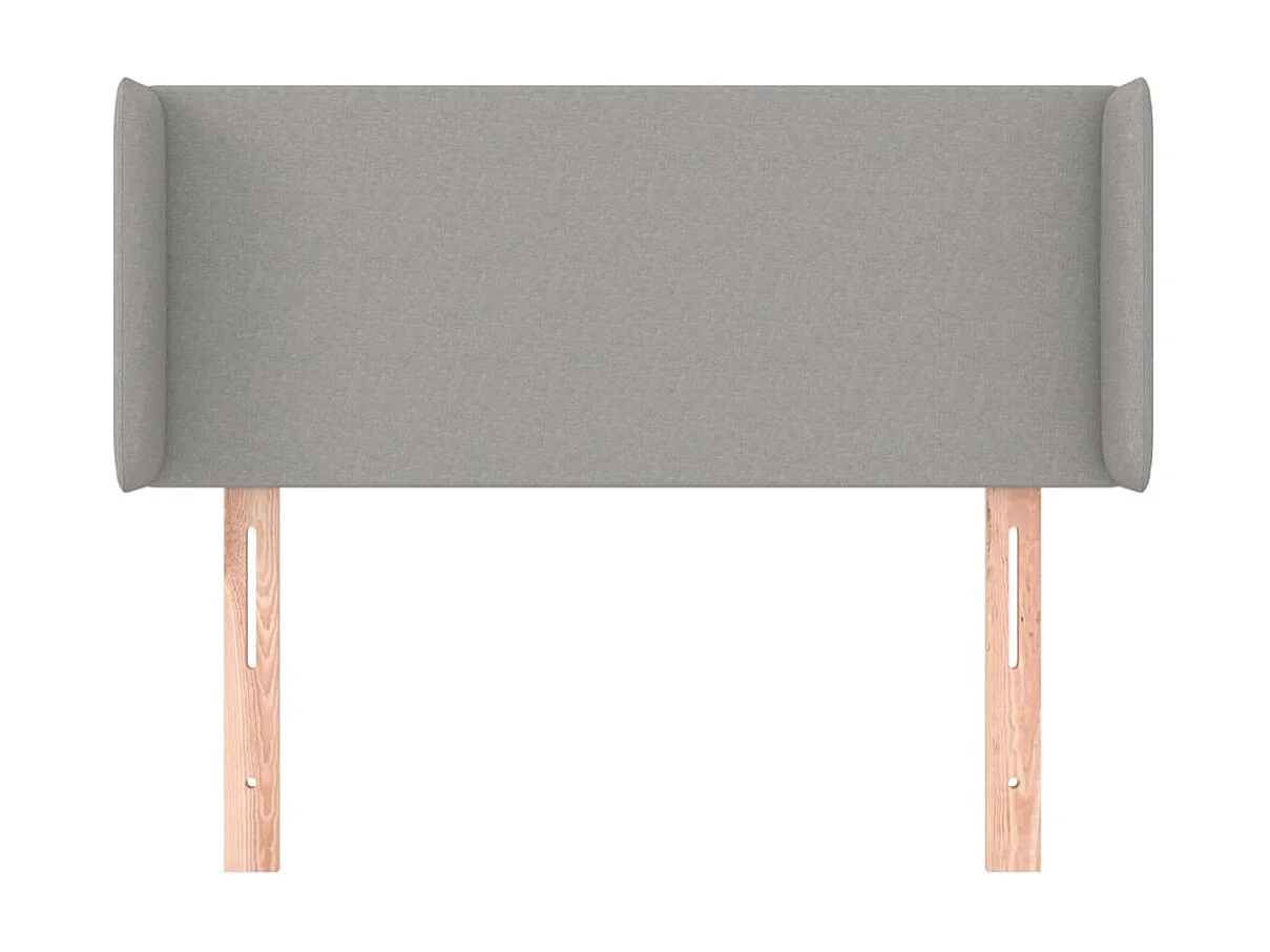 Tête de lit avec oreilles Gris clair 83x16x78/88 cm Tissu POI44759 BonneVie Meuble
