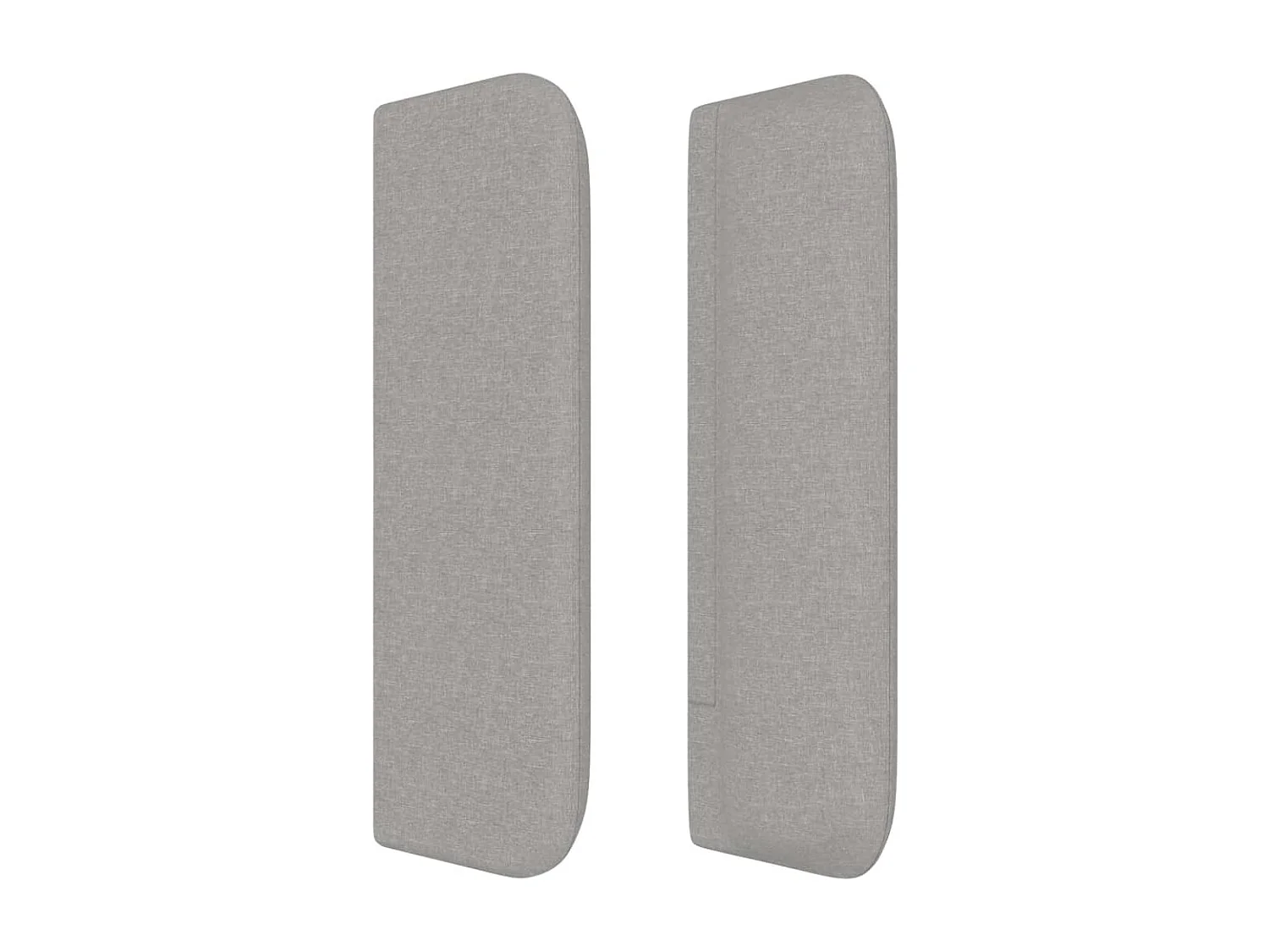 Tête de lit avec oreilles Gris clair 83x16x78/88 cm Tissu POI44759 BonneVie Meuble