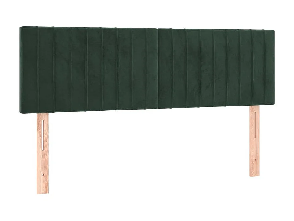 Cabeceros 2 unidades terciopelo verde oscuro 72x5x78/88 cm ES54480