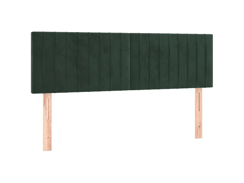 Têtes de lit 2 pcs Vert foncé 72x5x78/88 cm Velours POI84441 BonneVie Meuble
