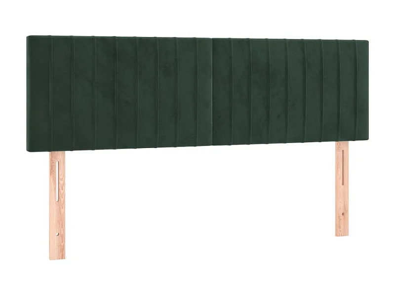 Têtes de lit 2 pcs Vert foncé 72x5x78/88 cm Velours POI84441 BonneVie Meuble