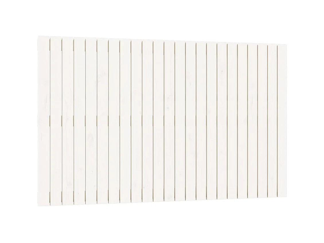 Testiera | Testata del letto da Parete Bianca 147x3x90 cm in Legno Massello di Pino