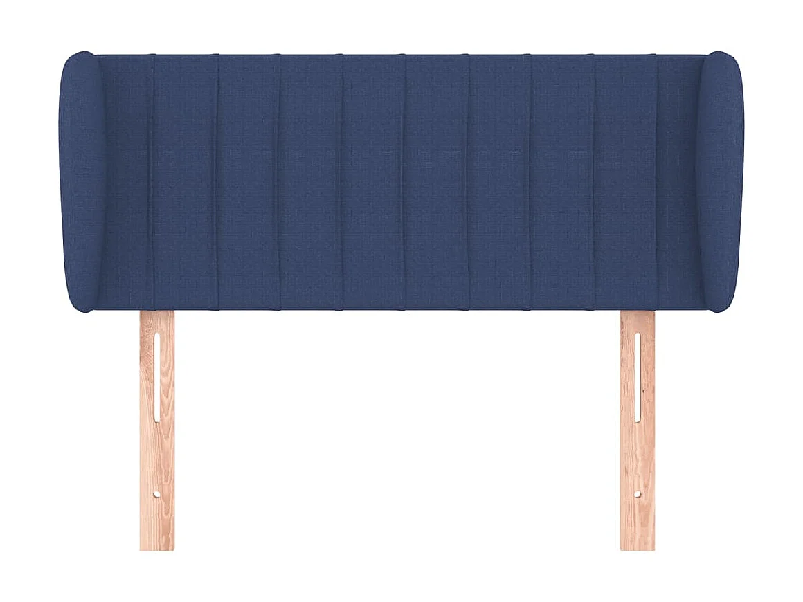 Tête de lit avec oreilles Bleu 83x23x78/88 cm Tissu POI48408 BonneVie Meuble