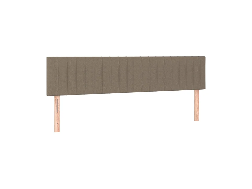 Testiere | Testate del letto 2 pz Tortora 100x5x78/88 cm in Tessuto