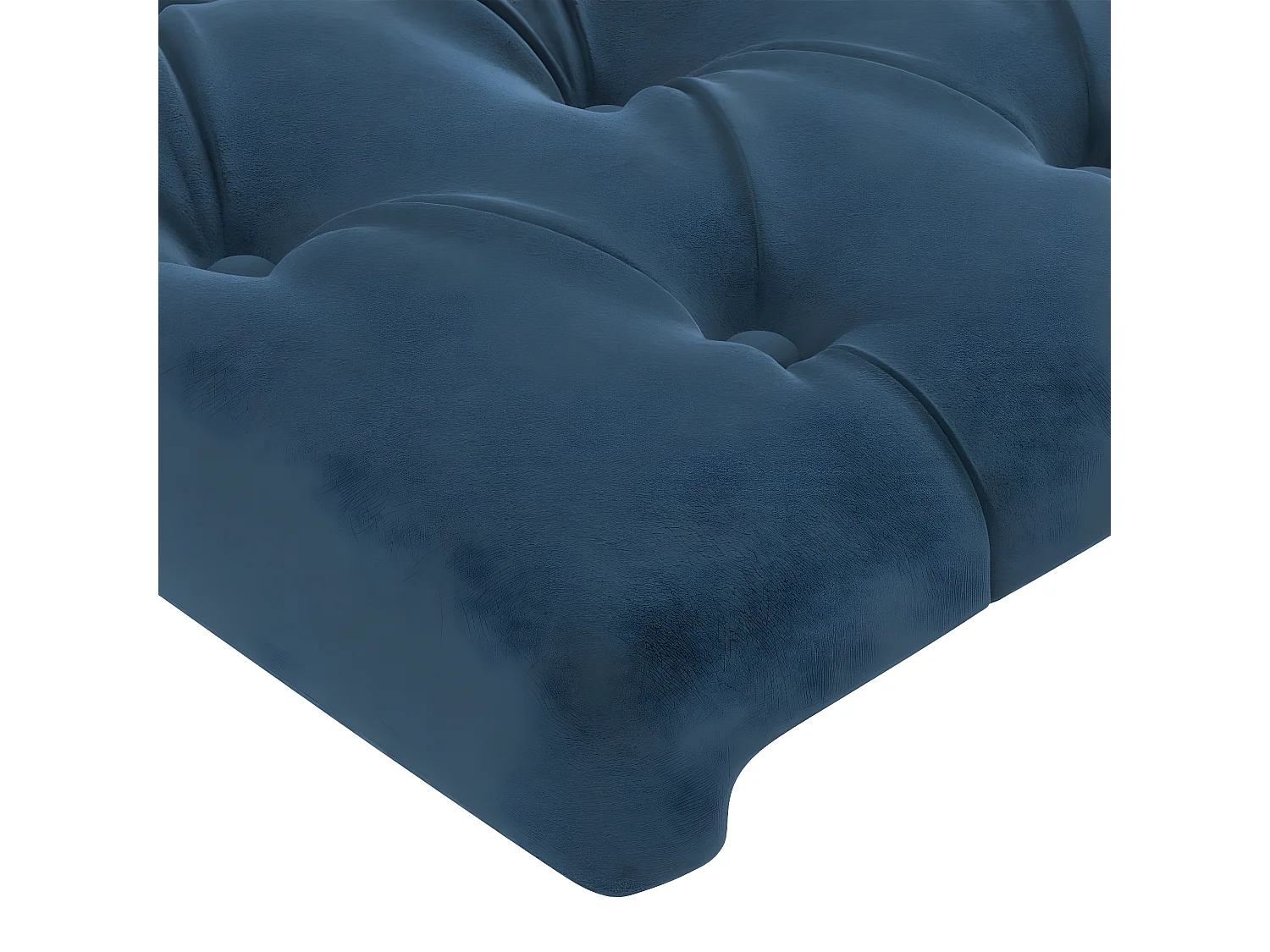 Cabecero con orejas de terciopelo azul oscuro 163x16x118/128 cm ES40287