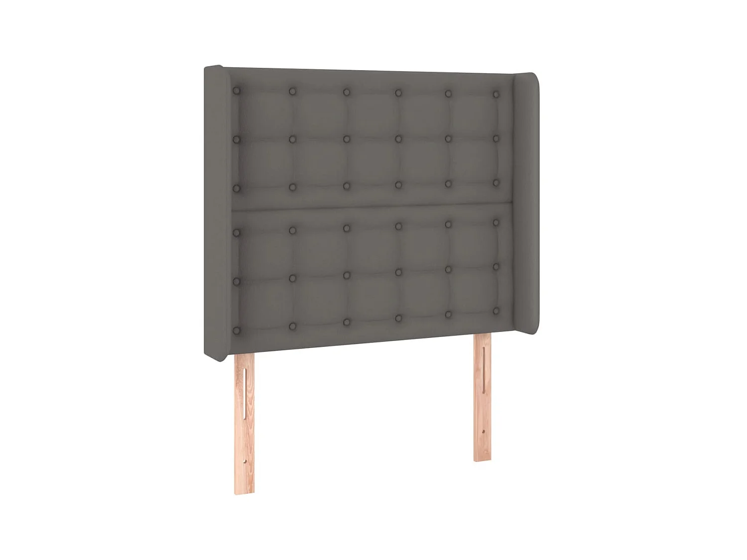 Tête de lit avec oreilles Gris 93x16x118/128 cm Similicuir POI50208 BonneVie Meuble
