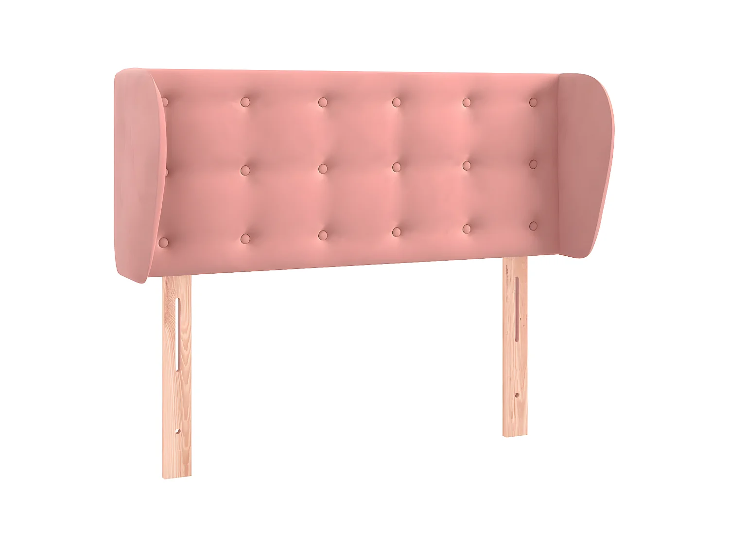 Tête de lit avec oreilles Rose 93x23x78/88 cm Velours POI97281 BonneVie Meuble