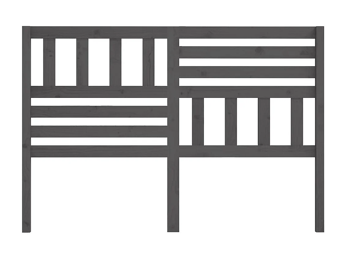 Tête de lit Gris 126x4x100 cm Bois massif de pin POI42988 BonneVie Meuble