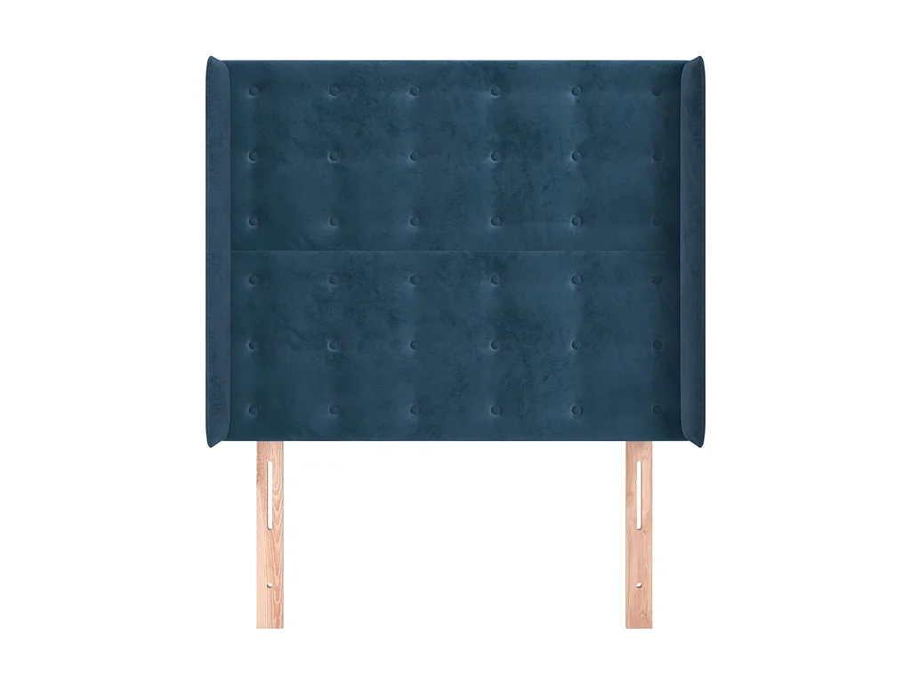 Kopfteil,Bettkopfteil mit Ohren Dunkelblau 103x16x118/128 cm Samt -gkd144398