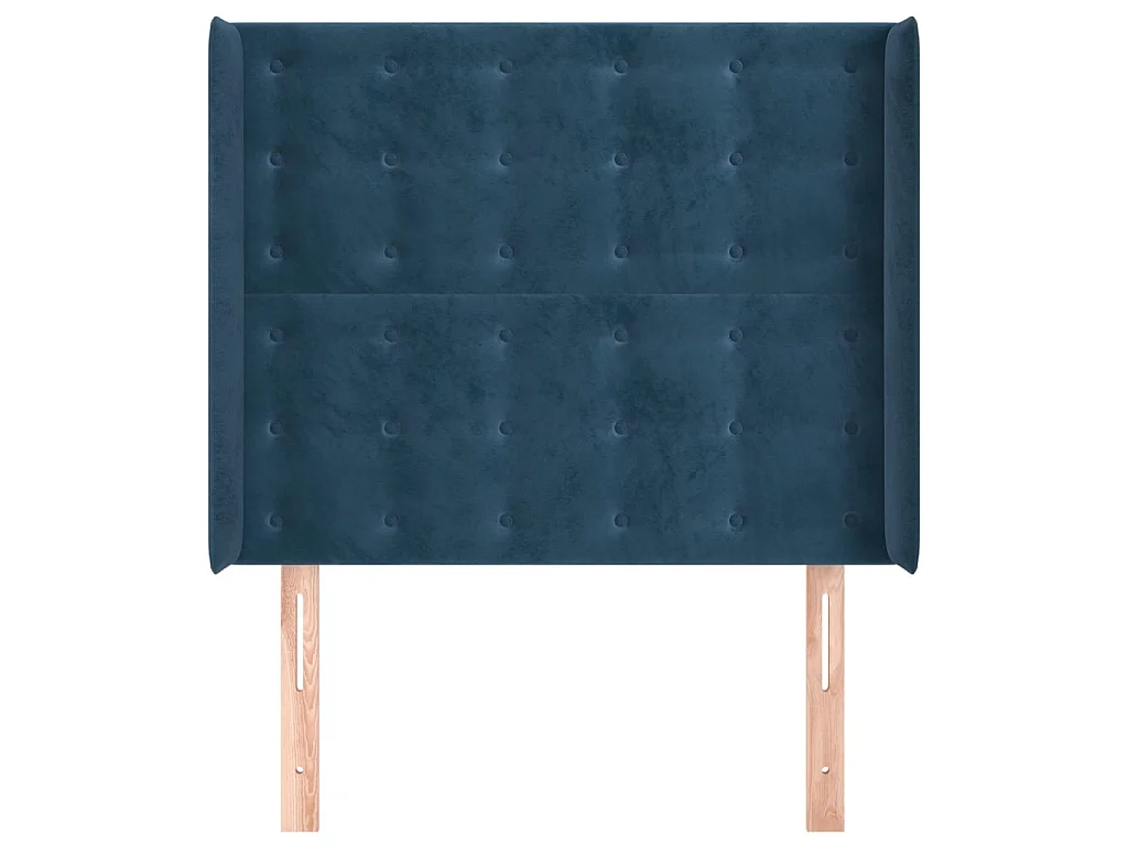 Kopfteil,Bettkopfteil mit Ohren Dunkelblau 103x16x118/128 cm Samt -gkd144398