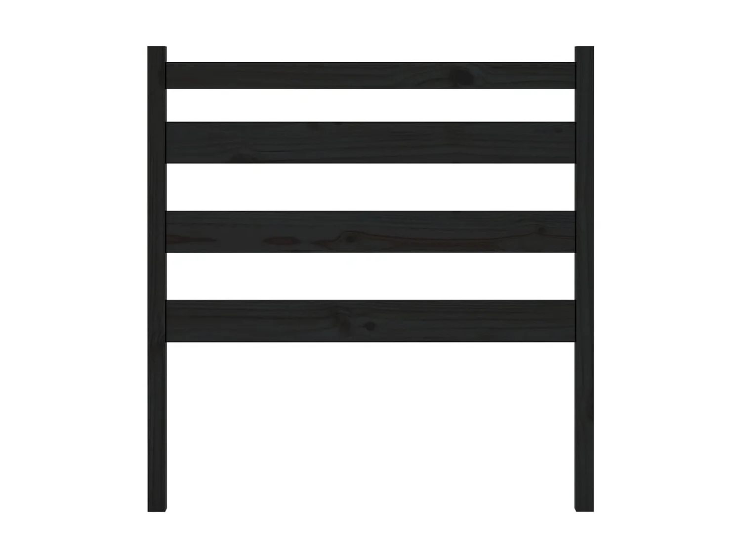 Cabeceira de cama 81x4x100 cm pinho maciço preto PT416219