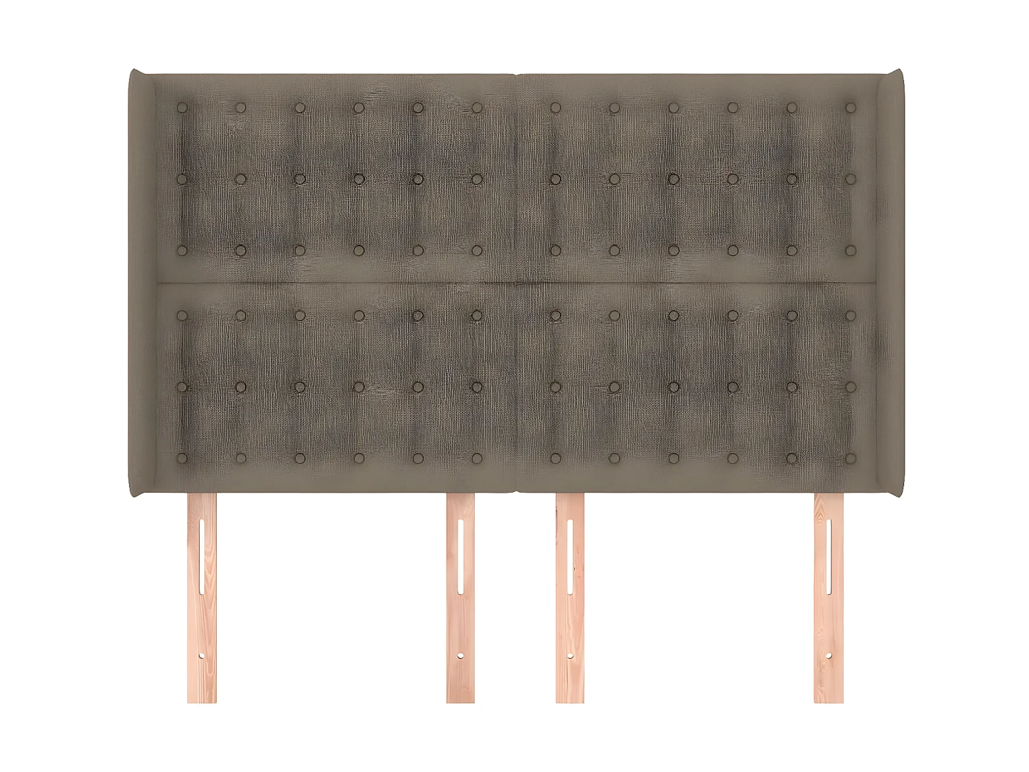 Kopfteil,Bettkopfteil mit Ohren Taupe 147x16x118/128 cm Stoff -gkd913062