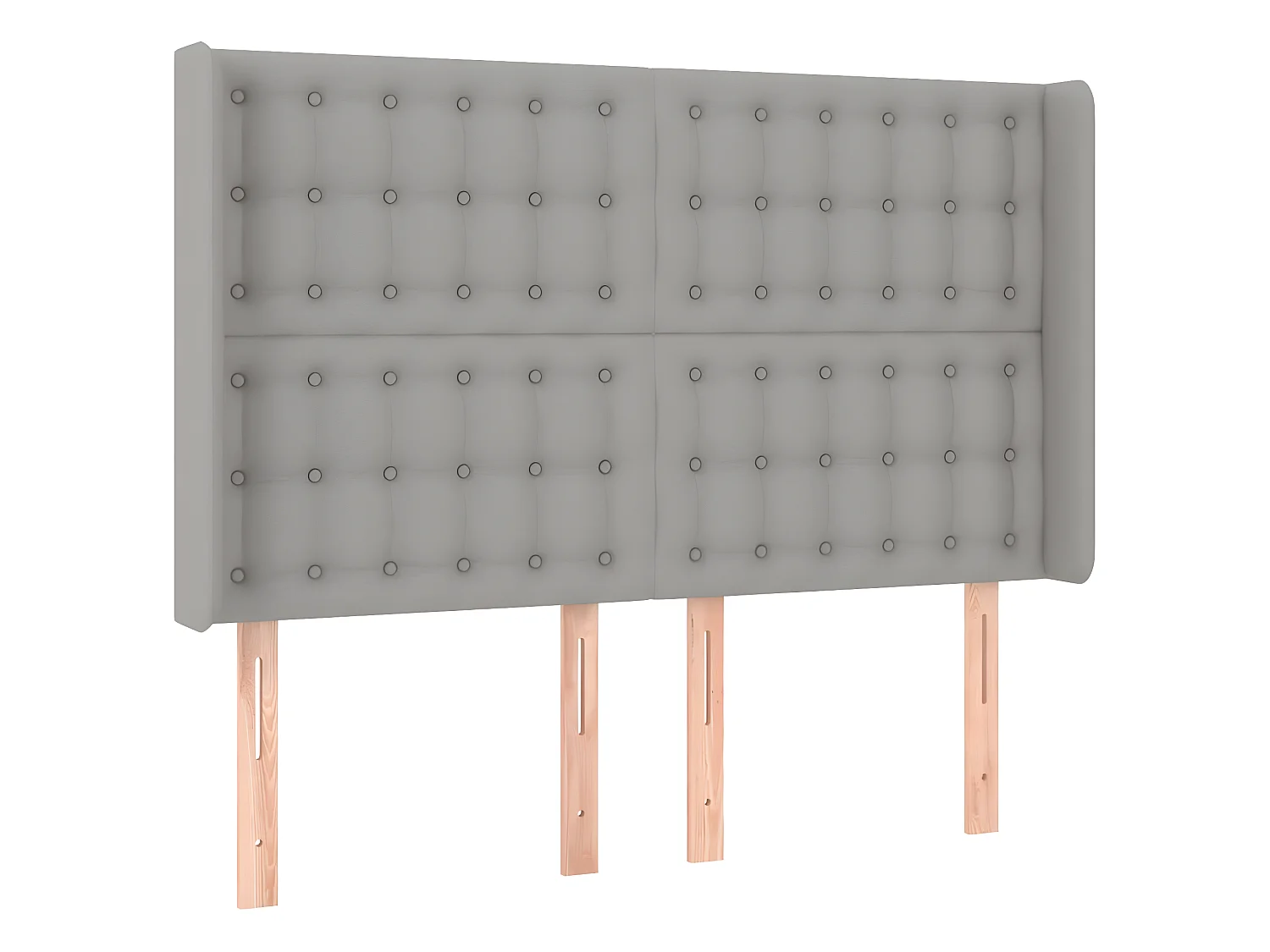 Tête de lit à LED Gris clair 147x16x118,128 cm Tissu LKC81916 BonneVie Meuble