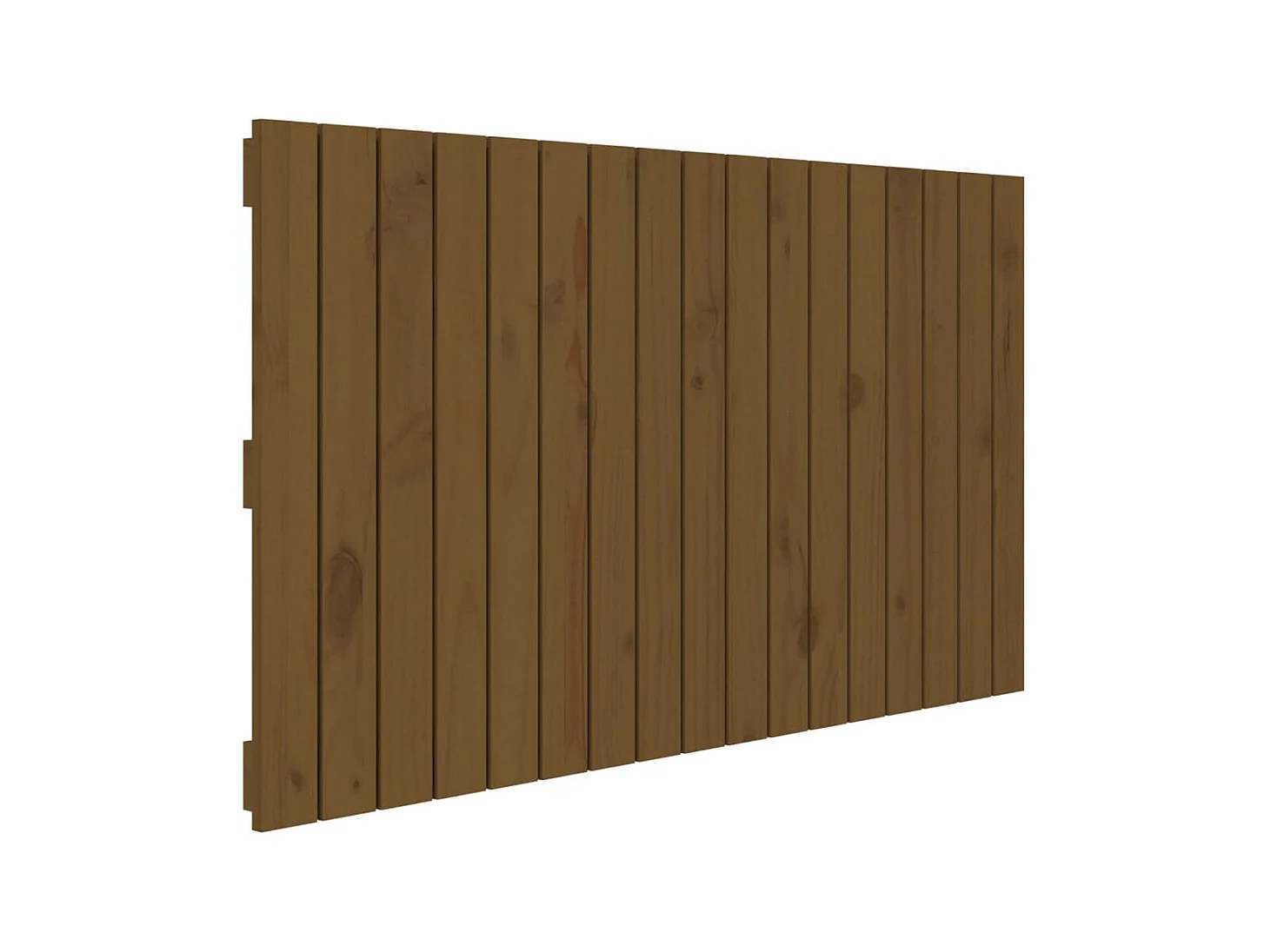 Tête de lit murale Marron miel 108x3x60 cm Bois massif de pin POI10227 BonneVie Meuble