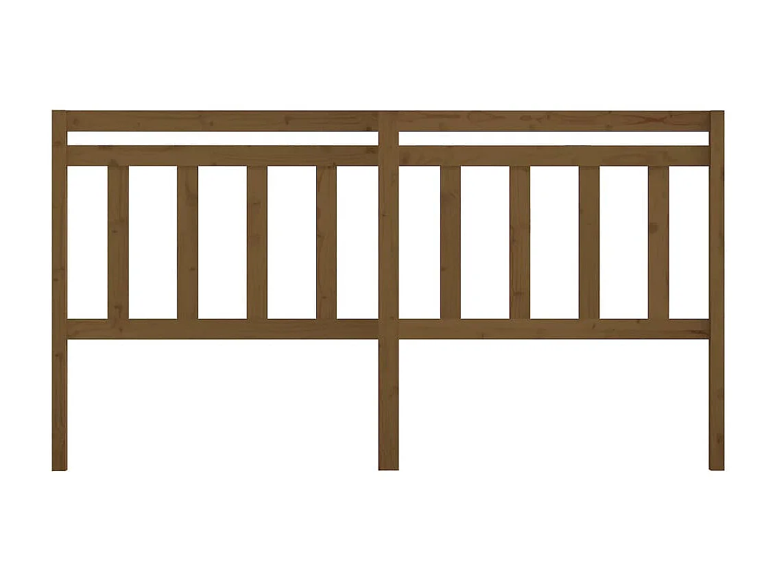 Tête de lit Marron miel 186x4x100 cm Bois massif de pin POI99016 BonneVie Meuble