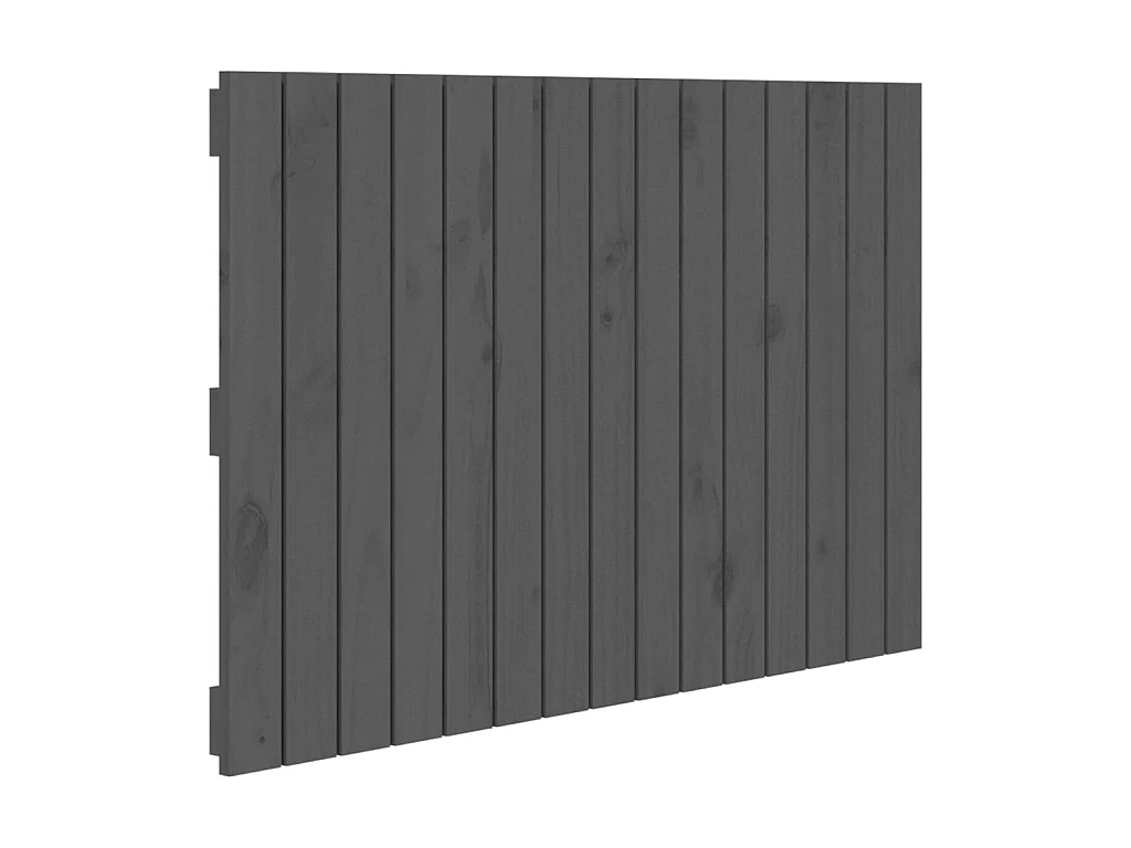 Tête de lit murale Gris 95,5x3x60 cm Bois massif de pin POI27105 BonneVie Meuble