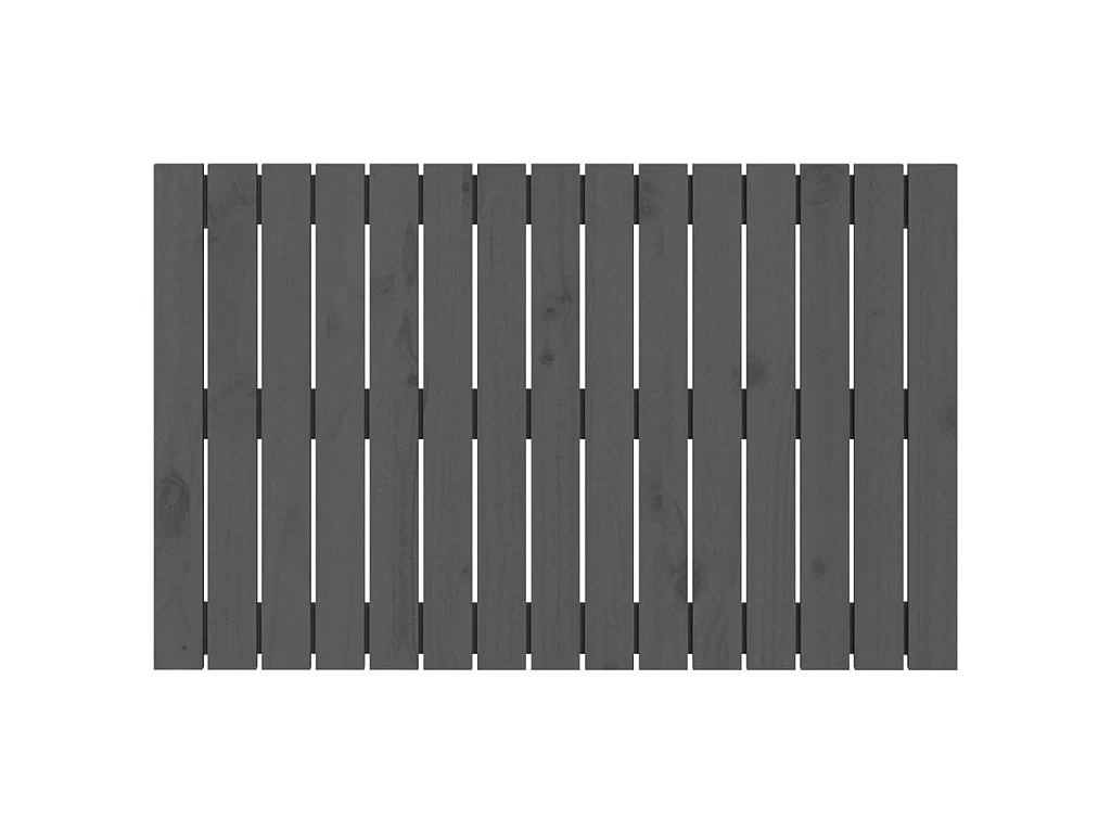 Tête de lit murale Gris 95,5x3x60 cm Bois massif de pin POI27105 BonneVie Meuble