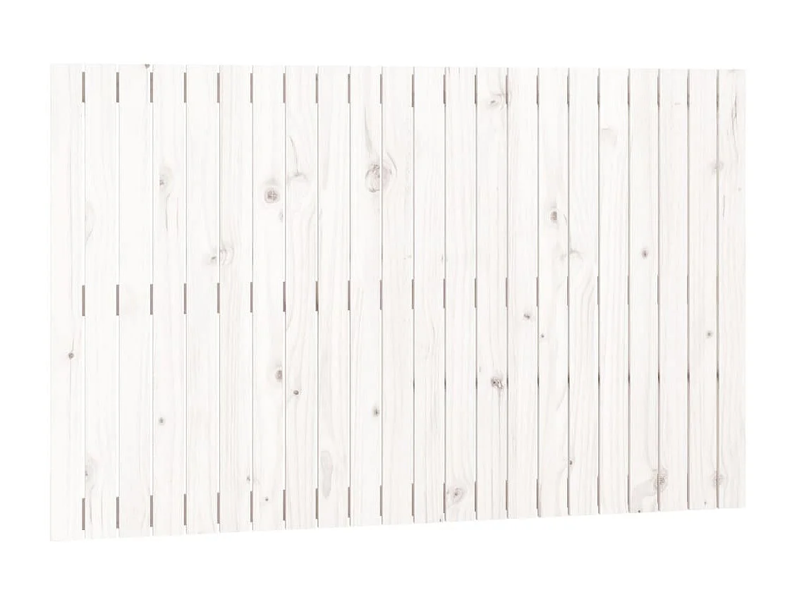 Tête de lit murale Blanc 140x3x90 cm Bois massif de pin POI53836 BonneVie Meuble
