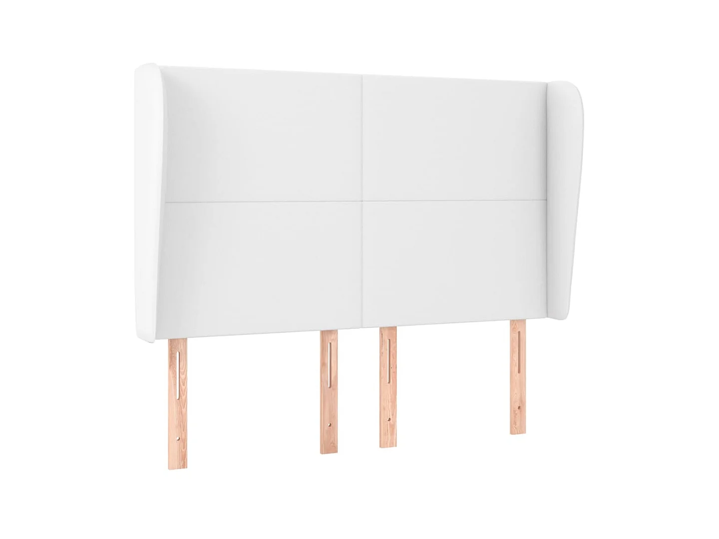 Tête de lit avec oreilles Blanc 147x23x118/128 cm Similicuir POI84689 BonneVie Meuble