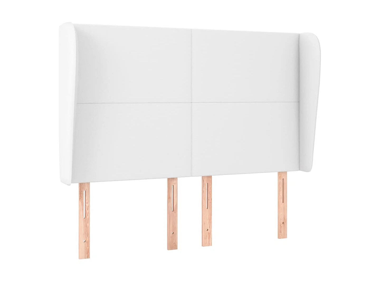 Tête de lit avec oreilles Blanc 147x23x118/128 cm Similicuir POI84689 BonneVie Meuble