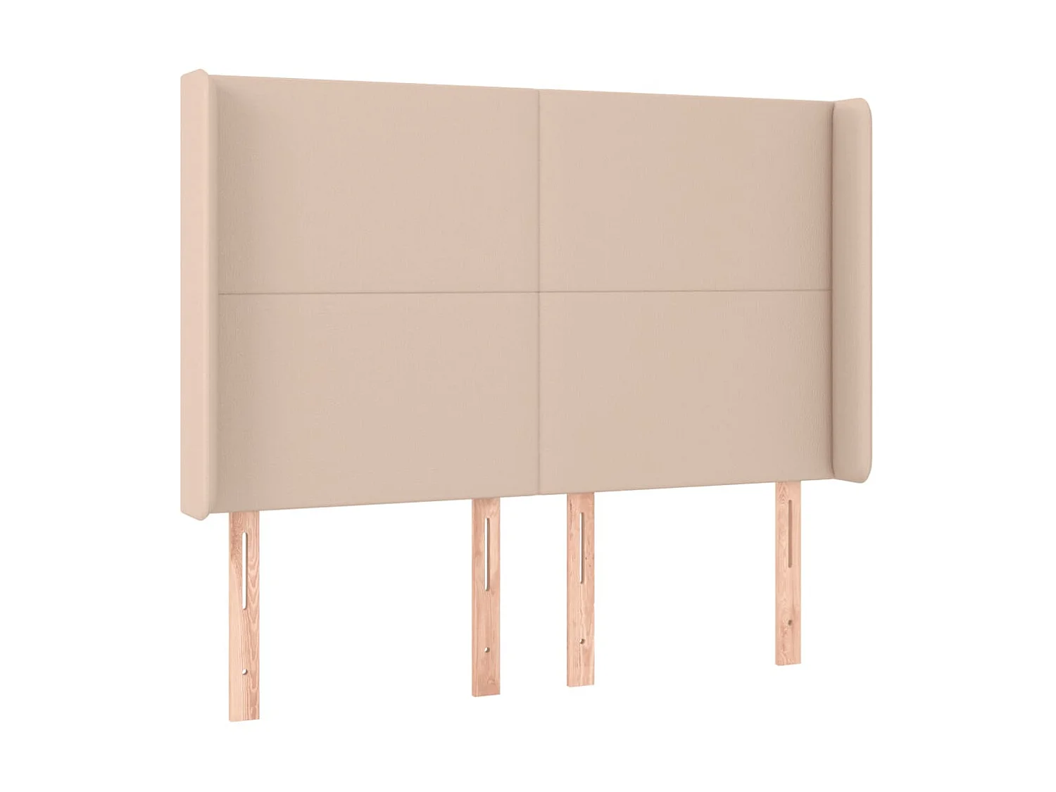 Hoofdbord met randen 147x16x118/128cm kunstleer cappuccinokleur NL749600