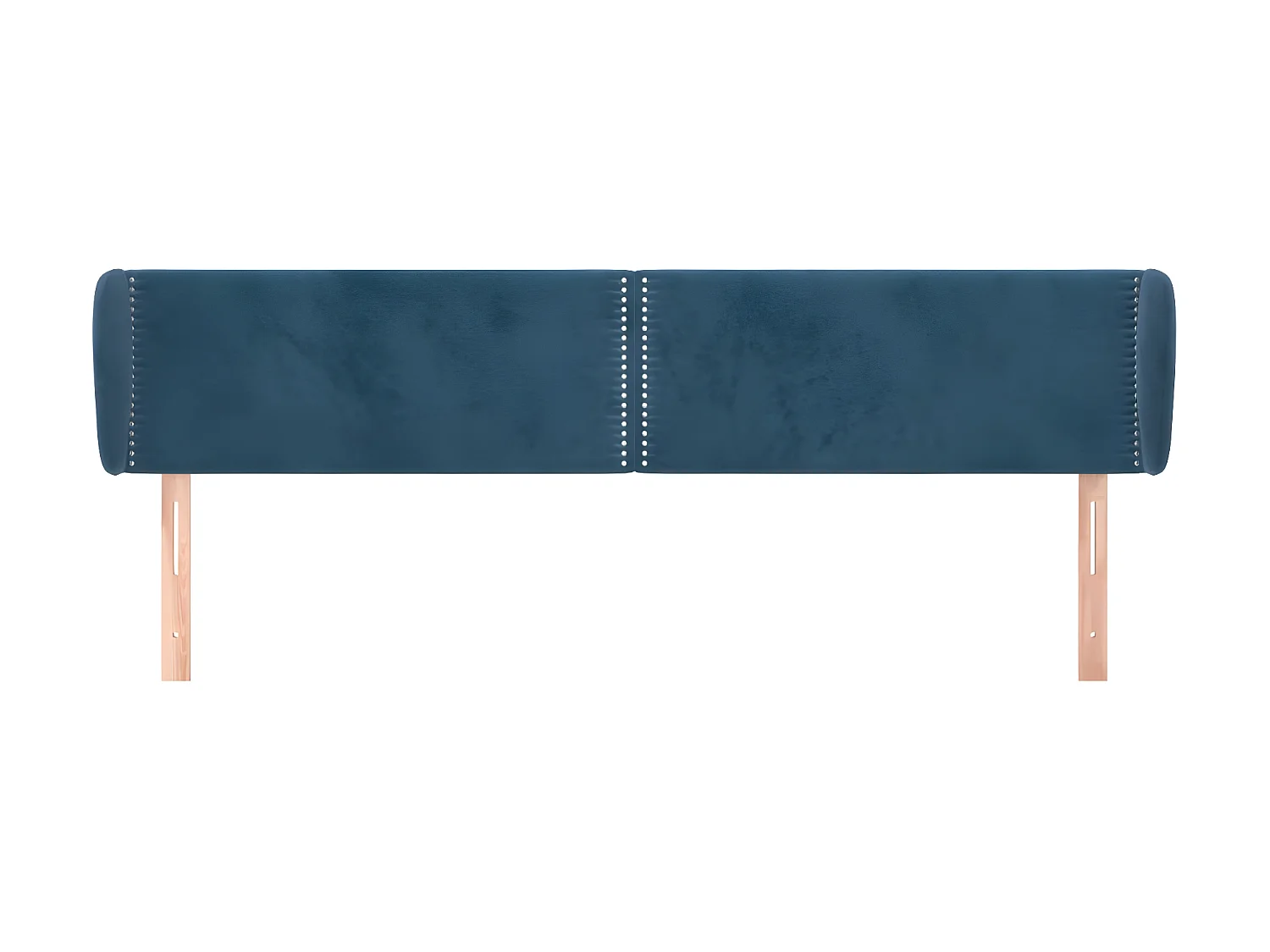 Tête de lit avec oreilles Bleu foncé 203x23x78/88 cm Velours POI38961 BonneVie Meuble