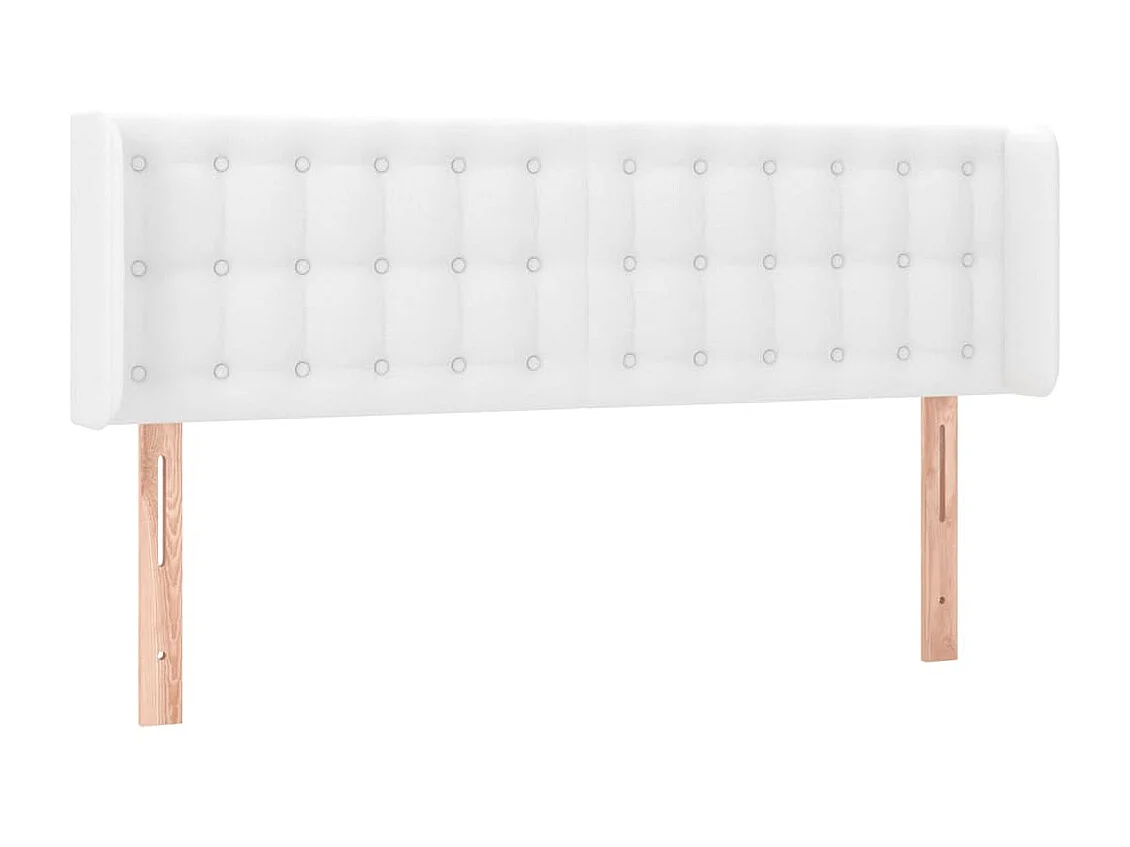 Tête de lit à LED Blanc 147x16x78/88 cm Similicuir POI51675 BonneVie Meuble