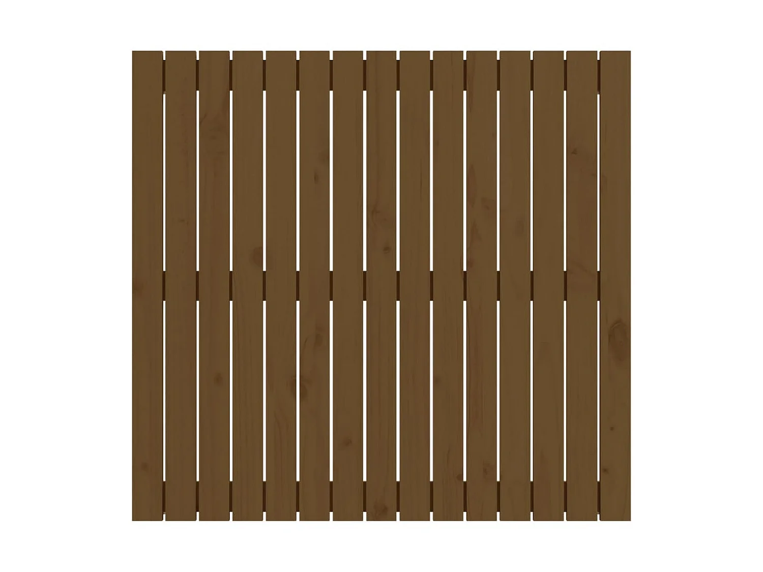 Cabecero cama pared madera maciza pino marrón miel 95,5x3x90 cm ES70023